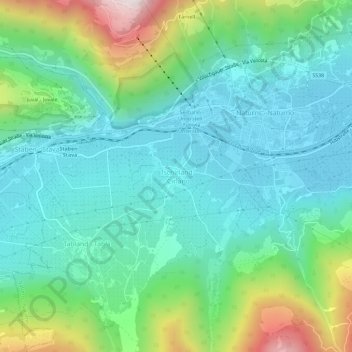 Cirlano topographic map, elevation, terrain