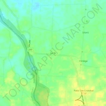 La Te topographic map, elevation, terrain