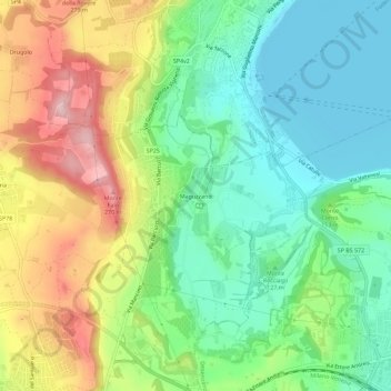 Maguzzano topographic map, elevation, terrain