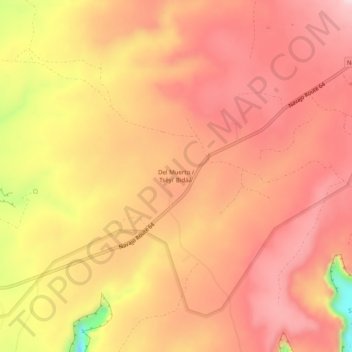 Del Muerto topographic map, elevation, terrain