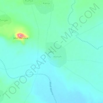 Jabir topographic map, elevation, terrain
