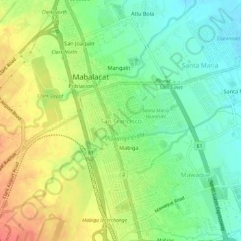 San Francisco topographic map, elevation, terrain