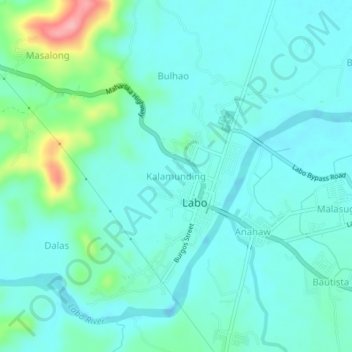 Kalamunding topographic map, elevation, terrain