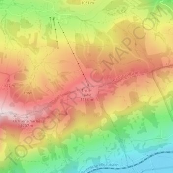 Thaler Höhe topographic map, elevation, terrain