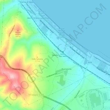 Selvotta topographic map, elevation, terrain