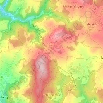 Tannenwirtshaus topographic map, elevation, terrain