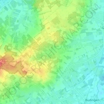 Hogen topographic map, elevation, terrain
