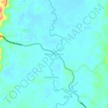 Muara Nayan topographic map, elevation, terrain