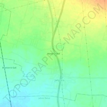 Akeda Chaud topographic map, elevation, terrain