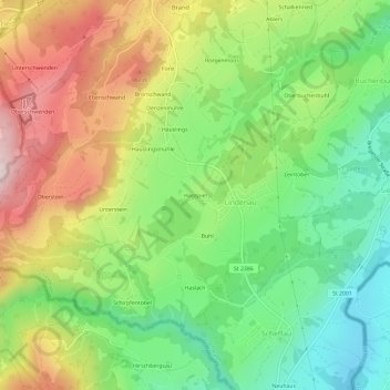 Hagspiel topographic map, elevation, terrain