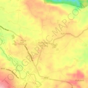Mahabang Parang topographic map, elevation, terrain