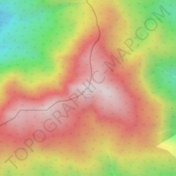Núi Ngok Linh topographic map, elevation, terrain