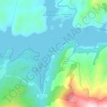 Las Cruceras topographic map, elevation, terrain