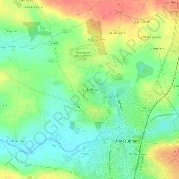 La Ville Marie topographic map, elevation, terrain