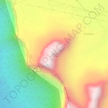 jivdhan fort topographic map, elevation, terrain