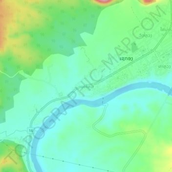 Phia-Mai topographic map, elevation, terrain