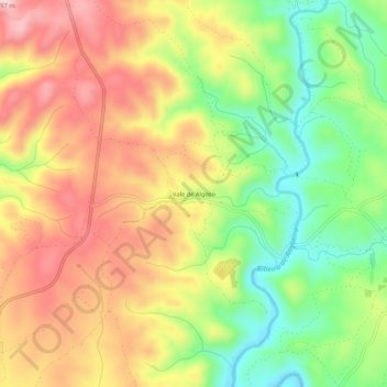 Vale de Algoso topographic map, elevation, terrain
