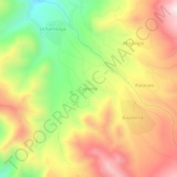 Cairoma topographic map, elevation, terrain