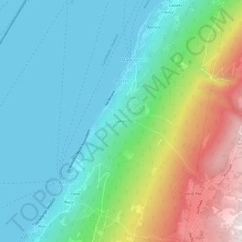 Campo topographic map, elevation, terrain