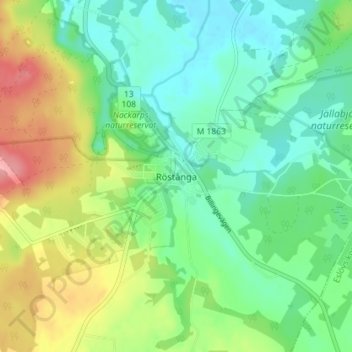 Röstånga topographic map, elevation, terrain