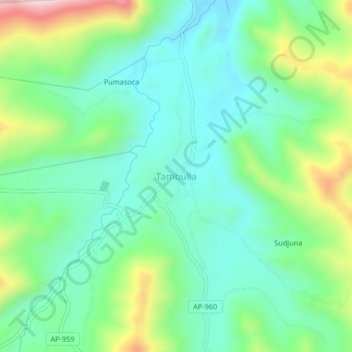 Tambulla topographic map, elevation, terrain