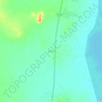 Kora topographic map, elevation, terrain