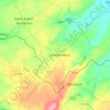 La Patinière topographic map, elevation, terrain