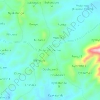 Mutara Tr Center topographic map, elevation, terrain