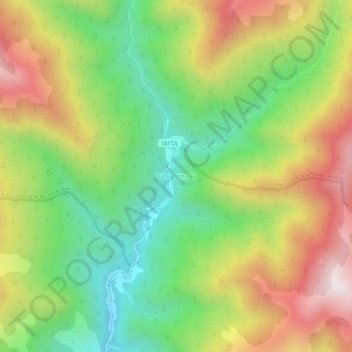Valea Vinului topographic map, elevation, terrain