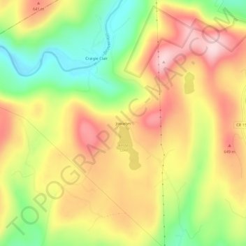 Joscelyn topographic map, elevation, terrain
