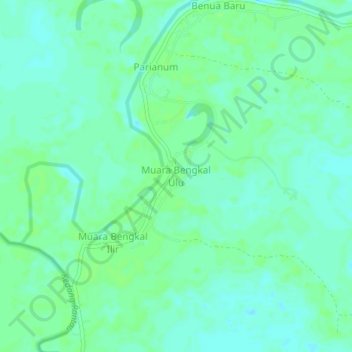 Muara Bengkal Ulu topographic map, elevation, terrain