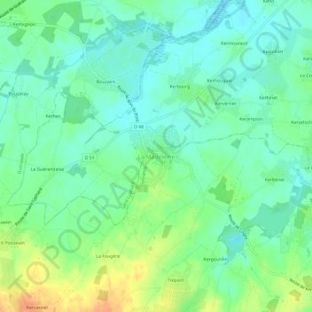 La Madeleine topographic map, elevation, terrain
