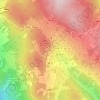 St. Leonhardsquelle topographic map, elevation, terrain