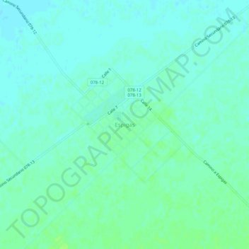 Espigas topographic map, elevation, terrain