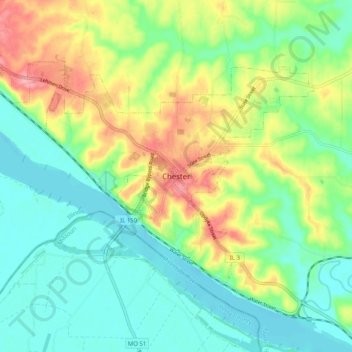 Chester topographic map, elevation, terrain