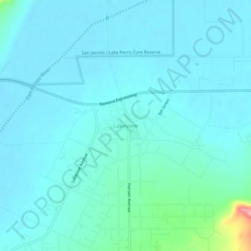 Lakeview topographic map, elevation, terrain