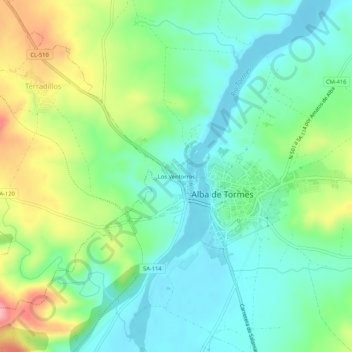 Los Ventorros topographic map, elevation, terrain