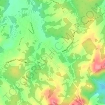 Lagoinha topographic map, elevation, terrain