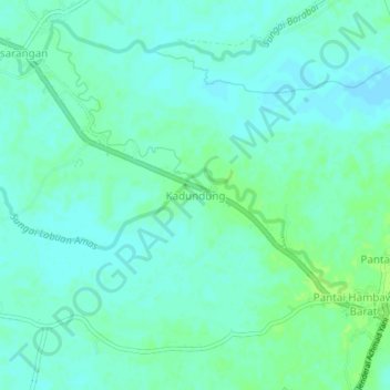 Kadundung topographic map, elevation, terrain
