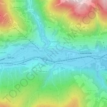 Panzendorf topographic map, elevation, terrain