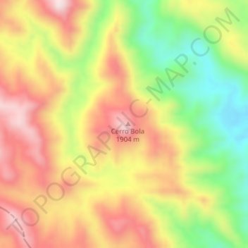 Bola topographic map, elevation, terrain