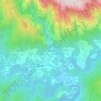 Le Verdier-Haut topographic map, elevation, terrain