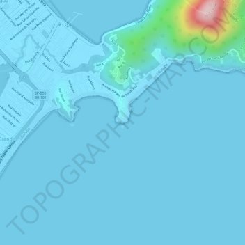Ponta da Seringa topographic map, elevation, terrain
