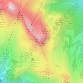 Ra Gusela topographic map, elevation, terrain
