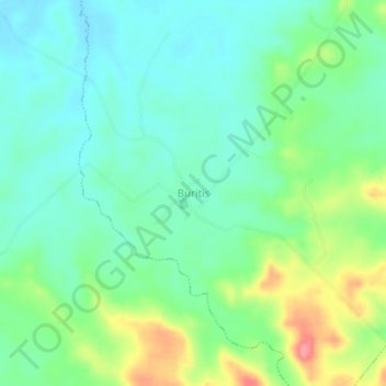 Buritis topographic map, elevation, terrain
