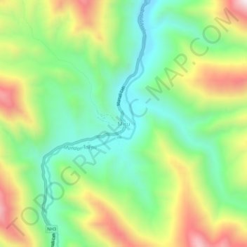 Miru topographic map, elevation, terrain