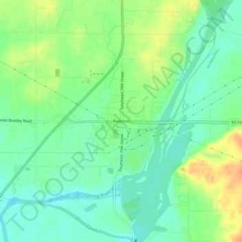 Riverton topographic map, elevation, terrain