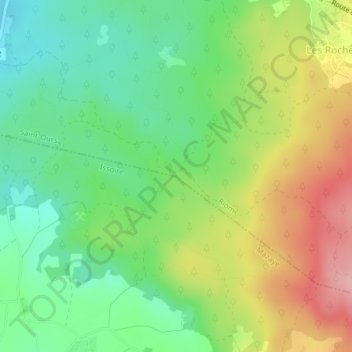 La Pierre Signée topographic map, elevation, terrain