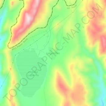 Lagunillas topographic map, elevation, terrain