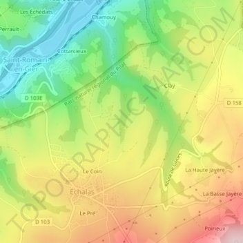 Mézère topographic map, elevation, terrain